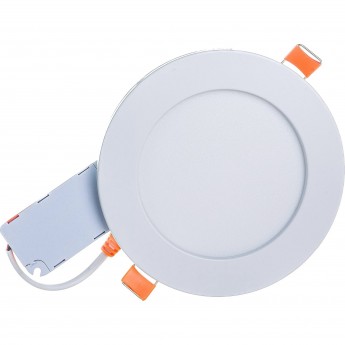 Круглый даунлайт встраиваемый ECOLA LED DOWNLIGHT 1011 DKRW12ELC с драйвером внутри 12W 220V 2700K 145x26