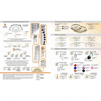 Набор ECOLA "Сделай сам Хрустальный светильник" Кольцо Хром 20г (не менее 190 шт)