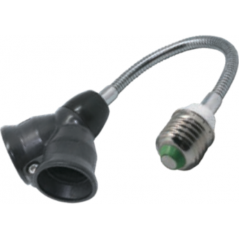 Переходник гибкий ECOLA BASE A7L27BEAY с цоколя E27 на 2хE27, 300мм, черный